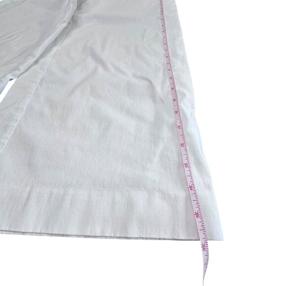 Chico's Pants Size 2 R 12R Large White Cropped Pants Wide Leg Pull On Stretch - Picture 9 of 13